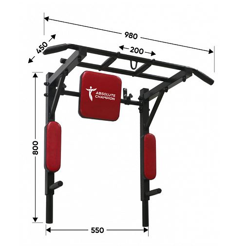 картинка Турник-брусья "POWER" черный от магазина Лазалка
