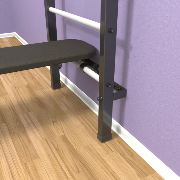 Шведская стенка «LittleSport» Graphite Long 3.0 белые ступени