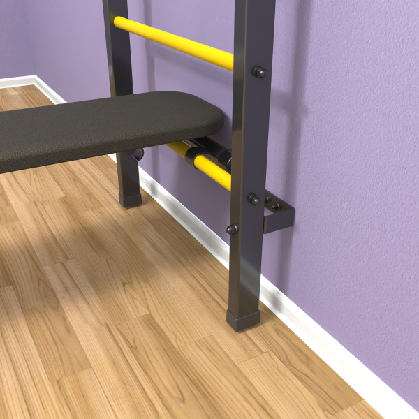 Шведская стенка «LittleSport» Graphite Long 3.0 желтые ступени