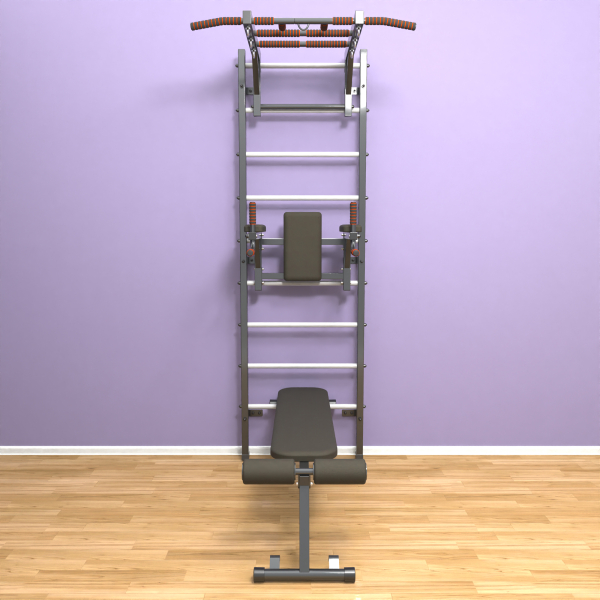 Шведская стенка «LittleSport» Graphite Long 3.0 белые ступени