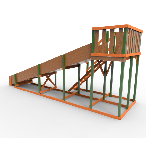 Детская площадка - деревянная горка Пикник "Зима №3" Вега