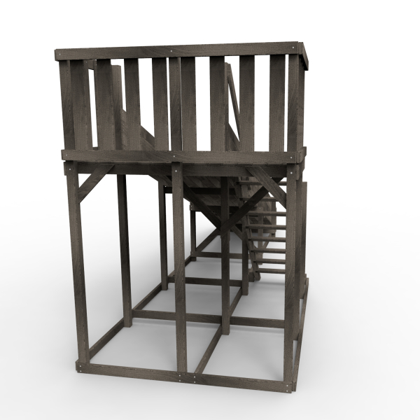 Детская площадка - деревянная горка Пикник "Зима №3" Black