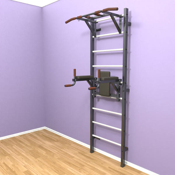 Шведская стенка «LittleSport» Graphite Pull-Up 2.0 белые ступени