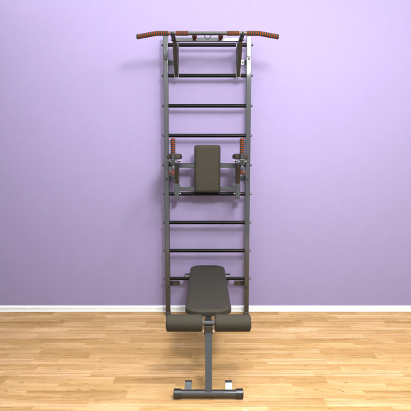 картинка Шведская стенка «LittleSport» Graphite Pull-Up 3.0 черные ступени от магазина Лазалка