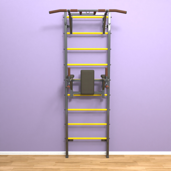 Шведская стенка «LittleSport» Graphite Pull-Up 2.0 желтые ступени