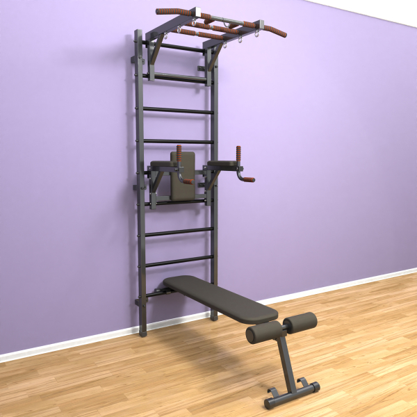 Шведская стенка «LittleSport» Graphite Long 3.0 черные ступени